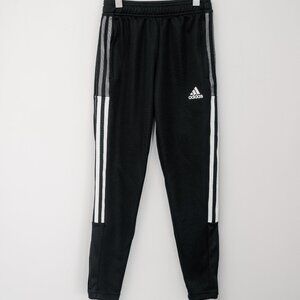 Adidas Boys Black Track Pants 7–8Y Aeroready Athletic Joggers